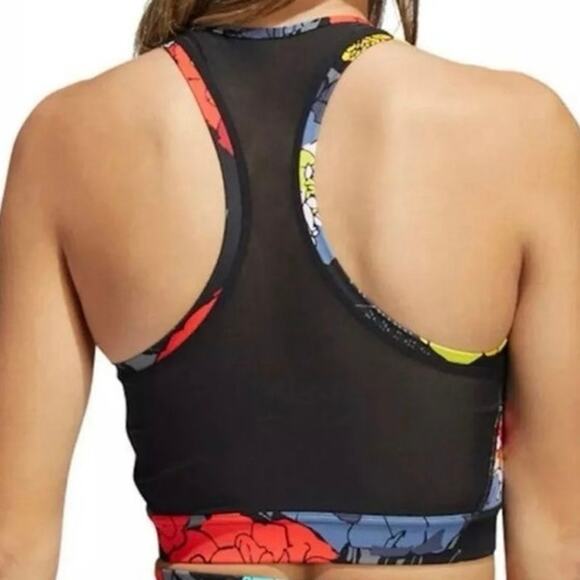 Adidas Run Medium-Support International Women's Day Allover Print Bra Small - Picture 3 of 7